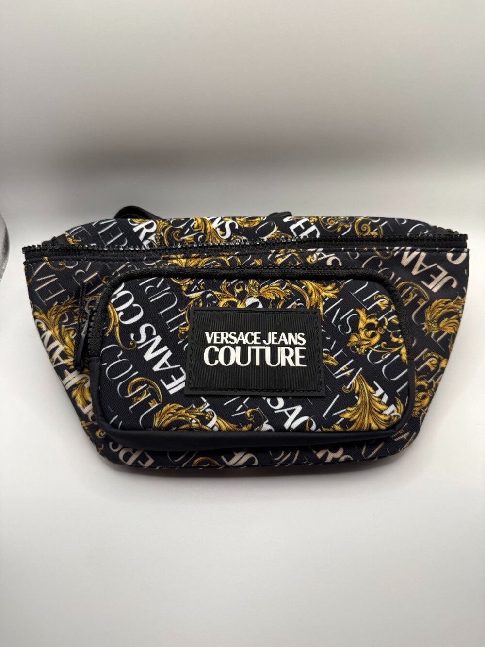 Versace Jean Couture Reglia Baroque print belt bag